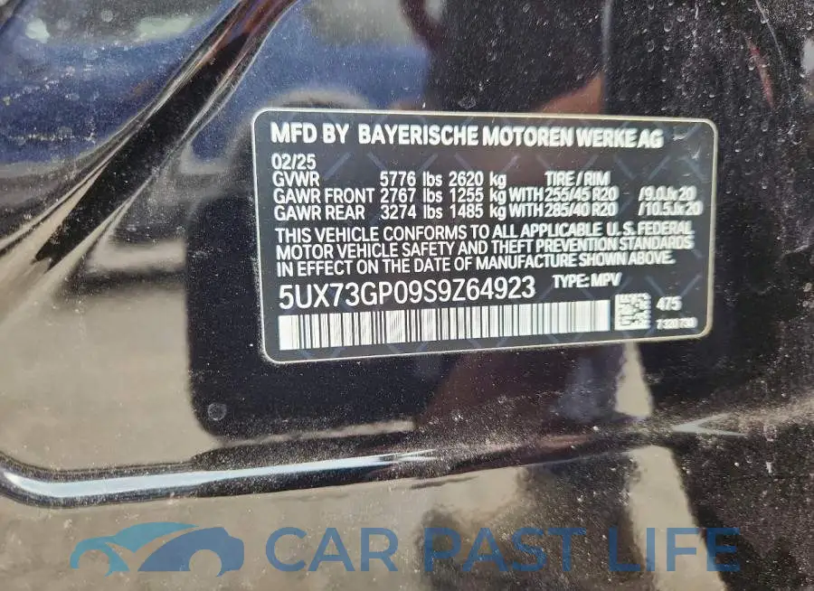 5UX73GP09S9Z64923# 13