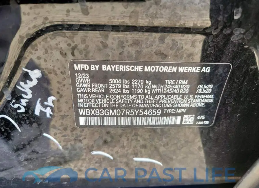 WBX83GM07R5Y54659# 12