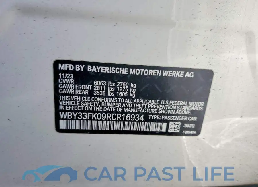 WBY33FK09RCR16934# 12