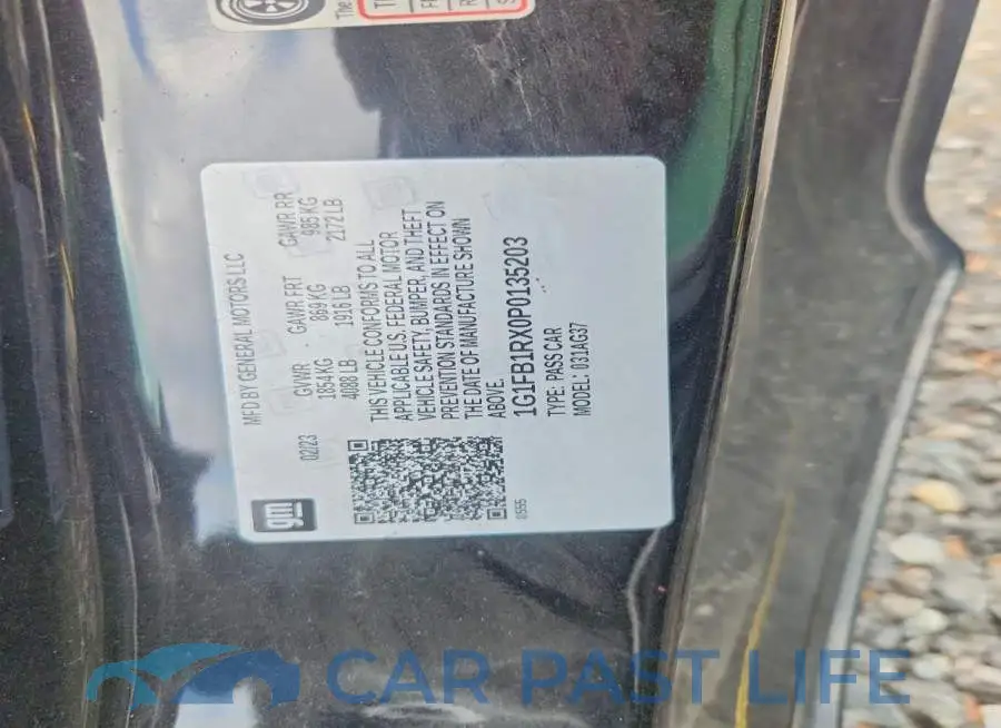 1G1FB1RX0P0135203# 12