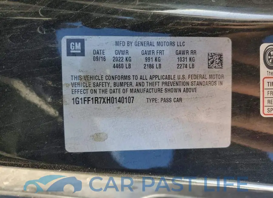 1G1FF1R7XH0140107# 12