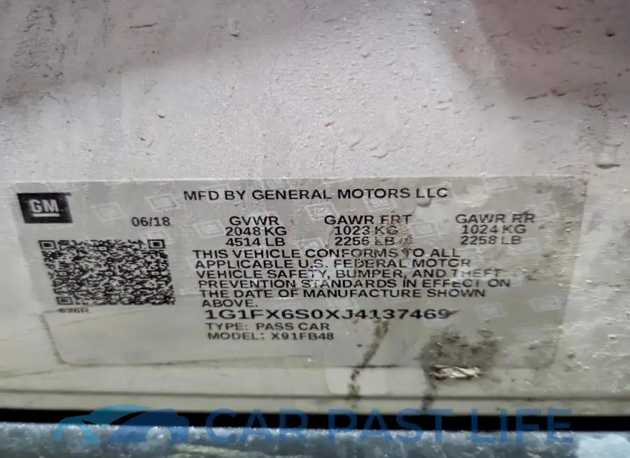 1G1FX6S0XJ4137469# 12
