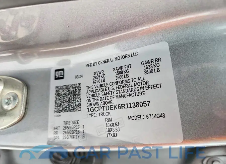 1GCPTDEK6R1138057# 12