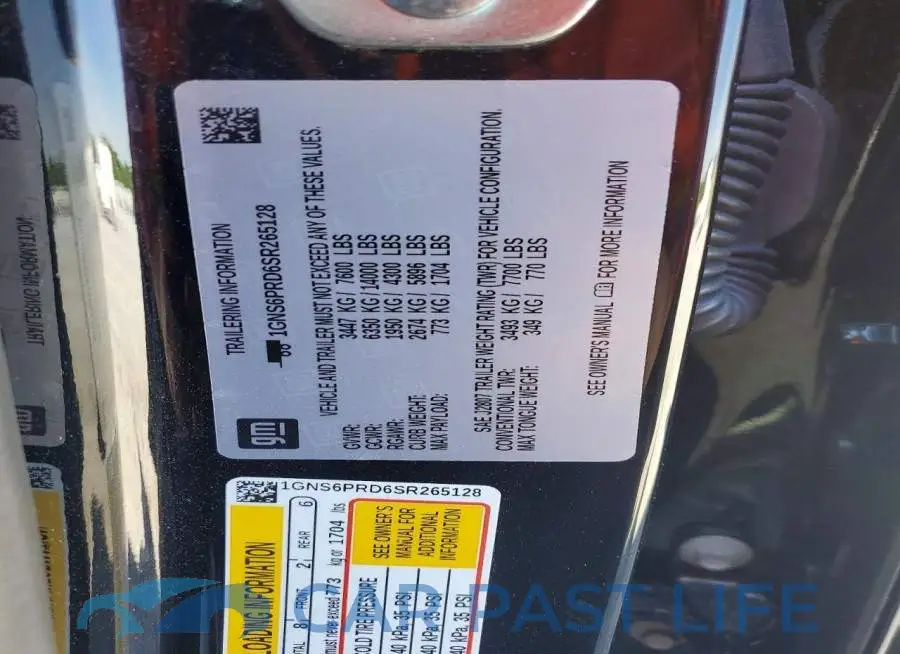 1GNS6PRD6SR265128# 13
