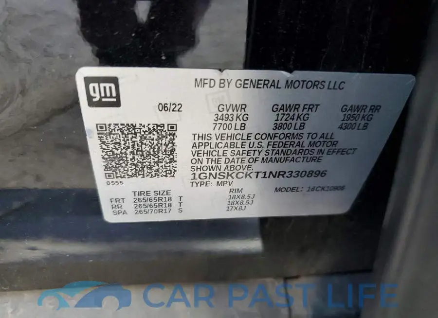 1GNSKCKT1NR330896# 13