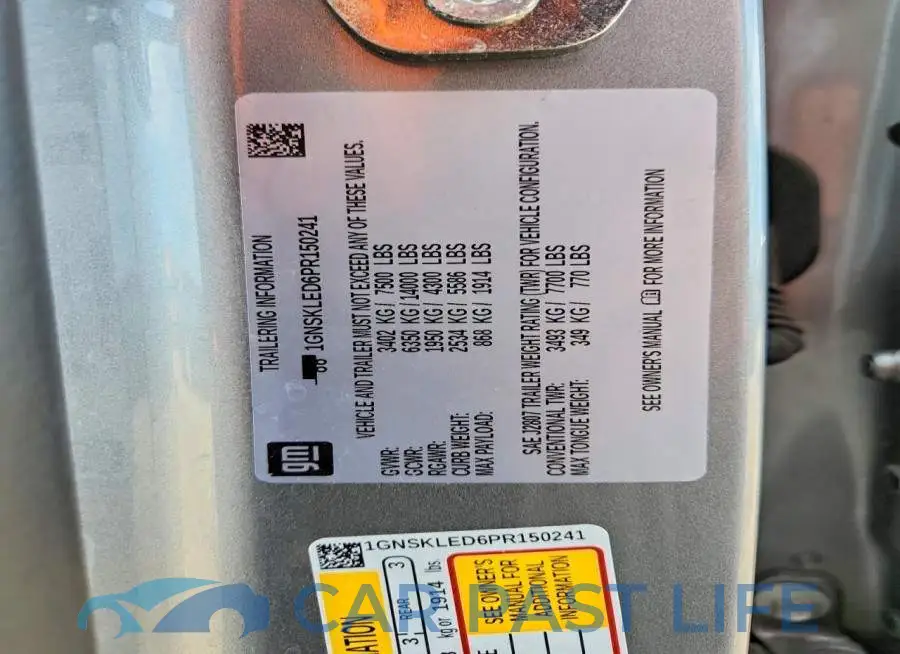 1GNSKLED6PR150241# 13