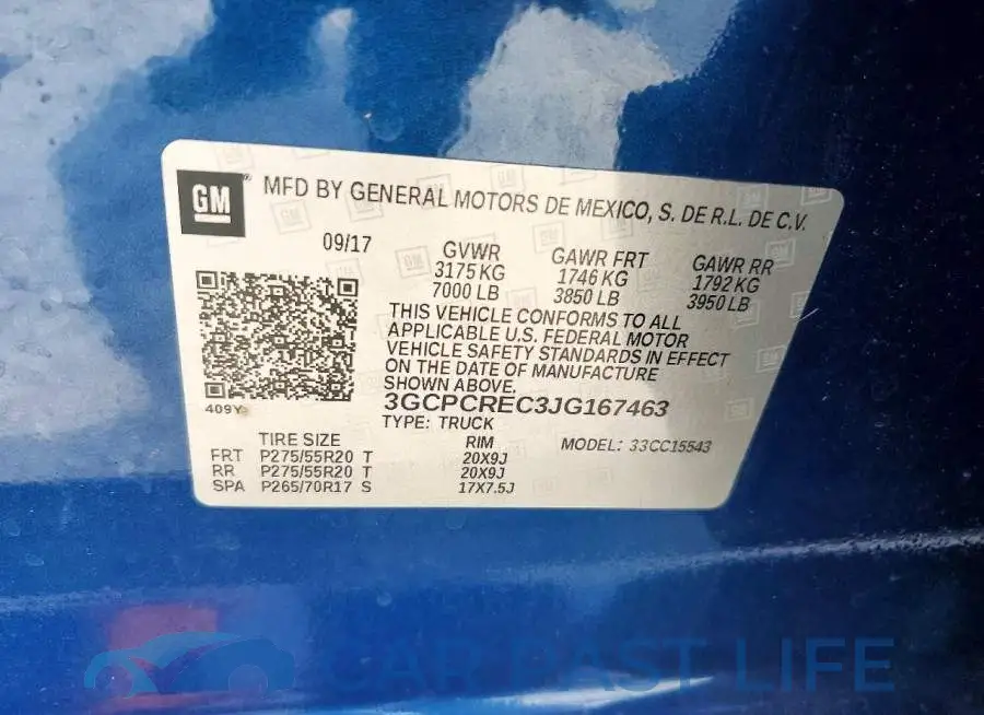 3GCPCREC3JG167463# 12