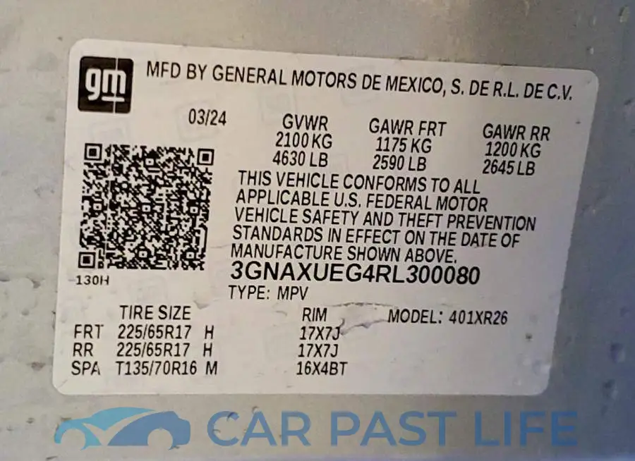 3GNAXUEG4RL300080# 13
