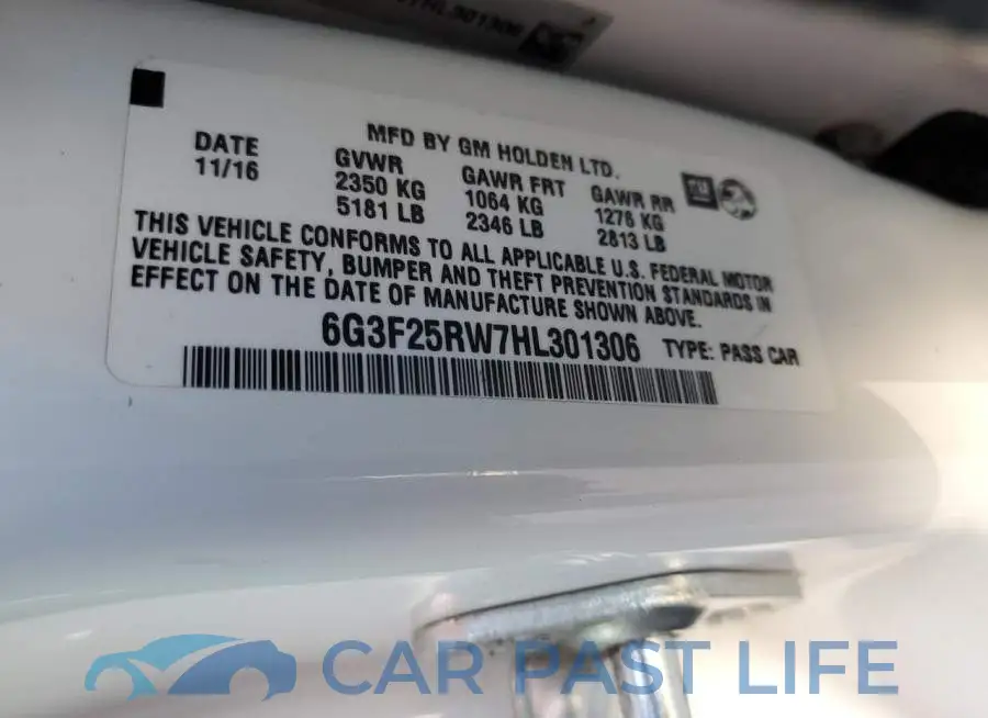 6G3F25RW7HL301306# 13