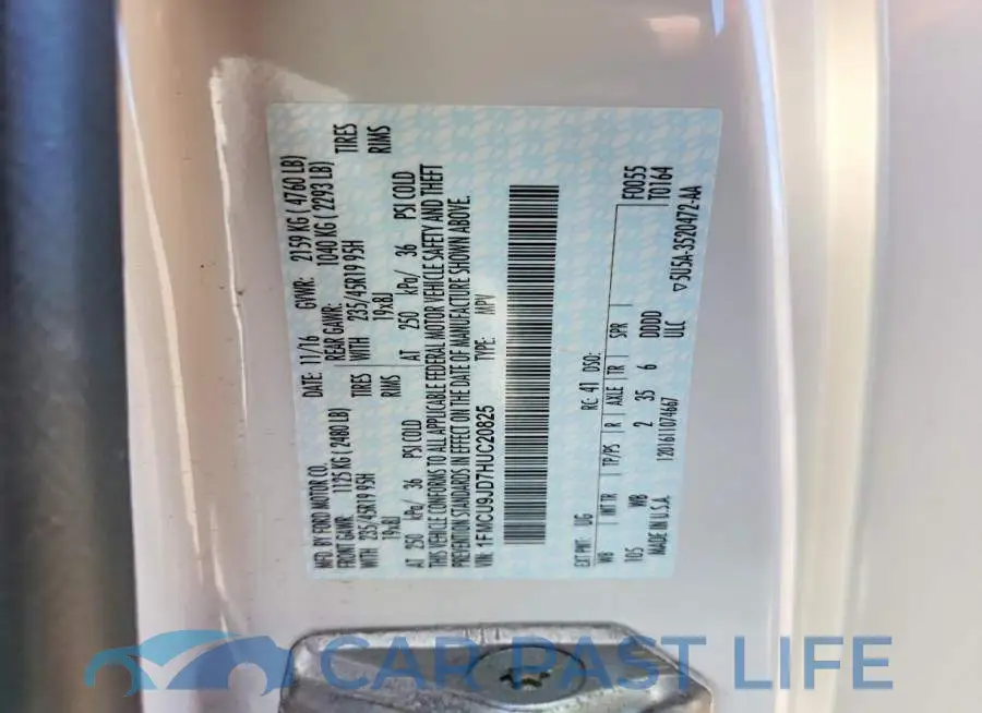 1FMCU9JD7HUC20825# 13