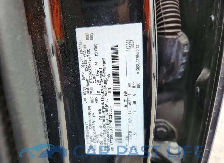1FT8W3BT3PEC20563# 12