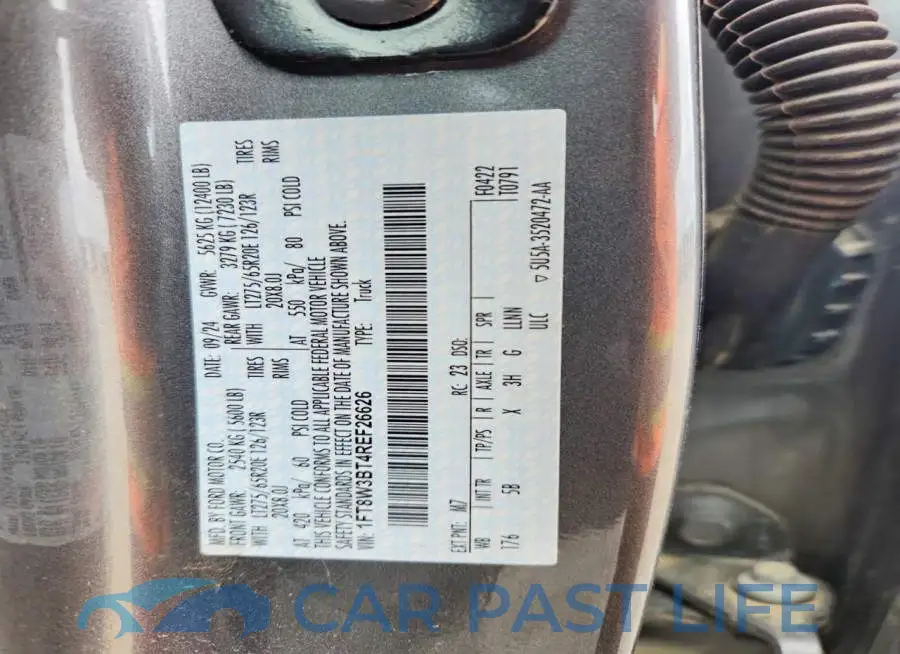1FT8W3BT4REF26626# 12