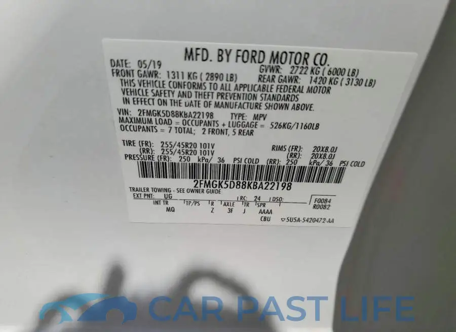 2FMGK5D88KBA22198# 12