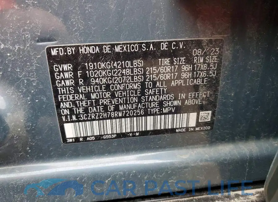 3CZRZ2H78RM720256# 13