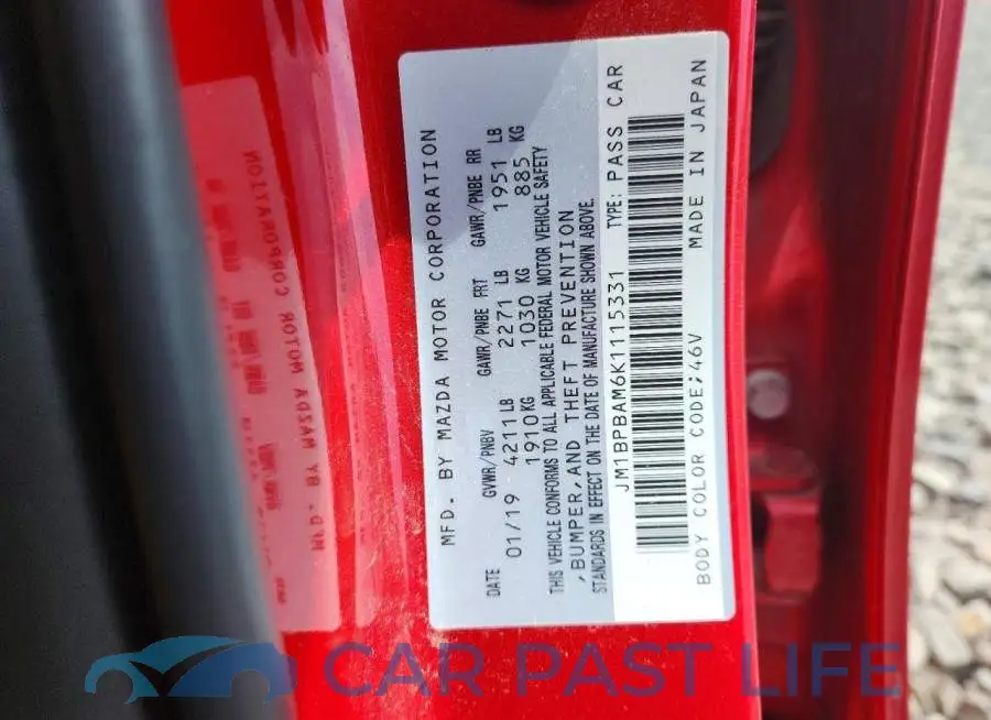 JM1BPBAM6K1115331# 12
