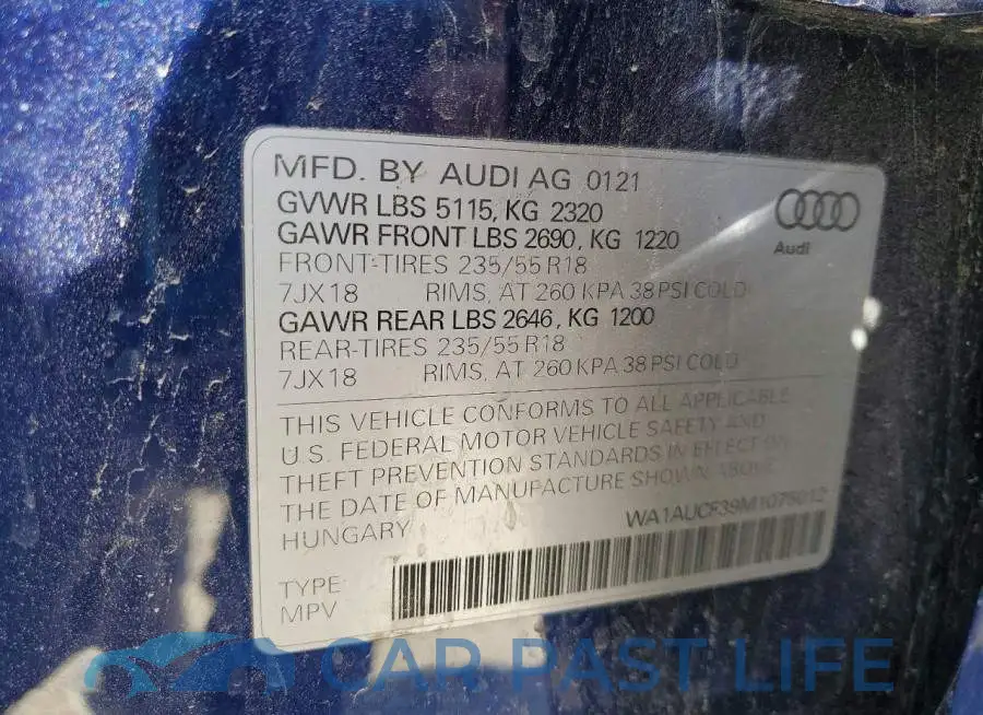 WA1AUCF39M1075012# 14