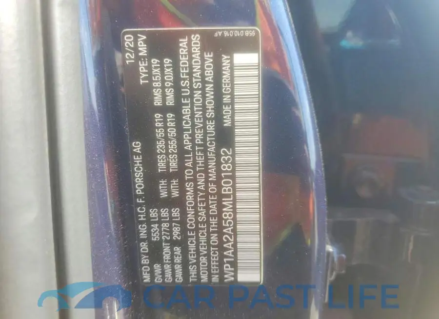 WP1AA2A58MLB01832# 13