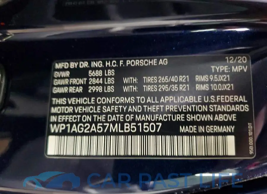 WP1AG2A57MLB51507# 12