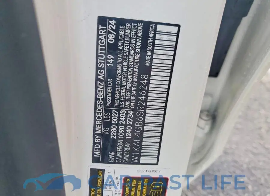 W1KAF4GB6SR246248# 12