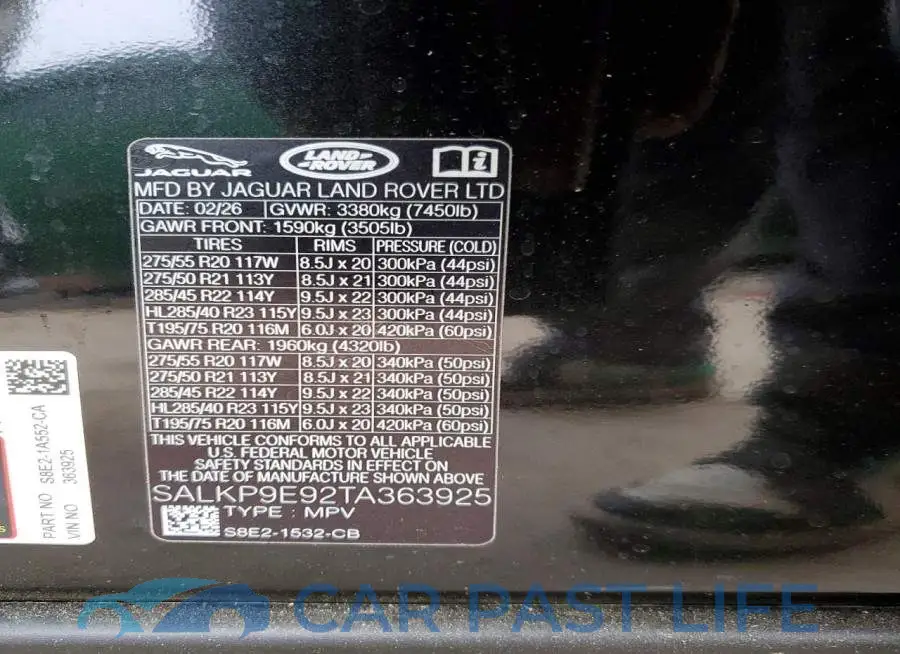 SALKP9E92TA363925# 12