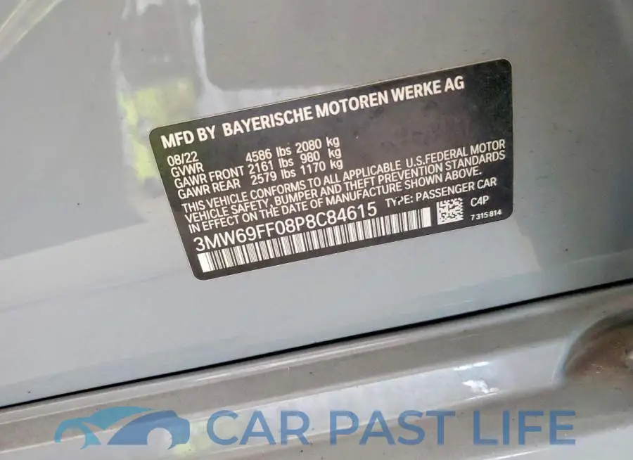 3MW69FF08P8C84615# 12