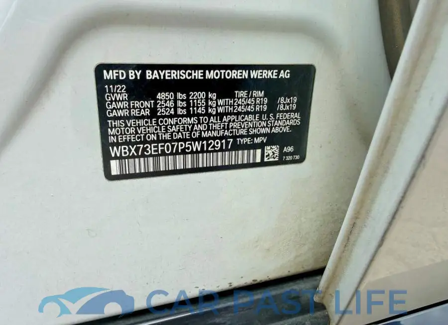 WBX73EF07P5W12917# 10