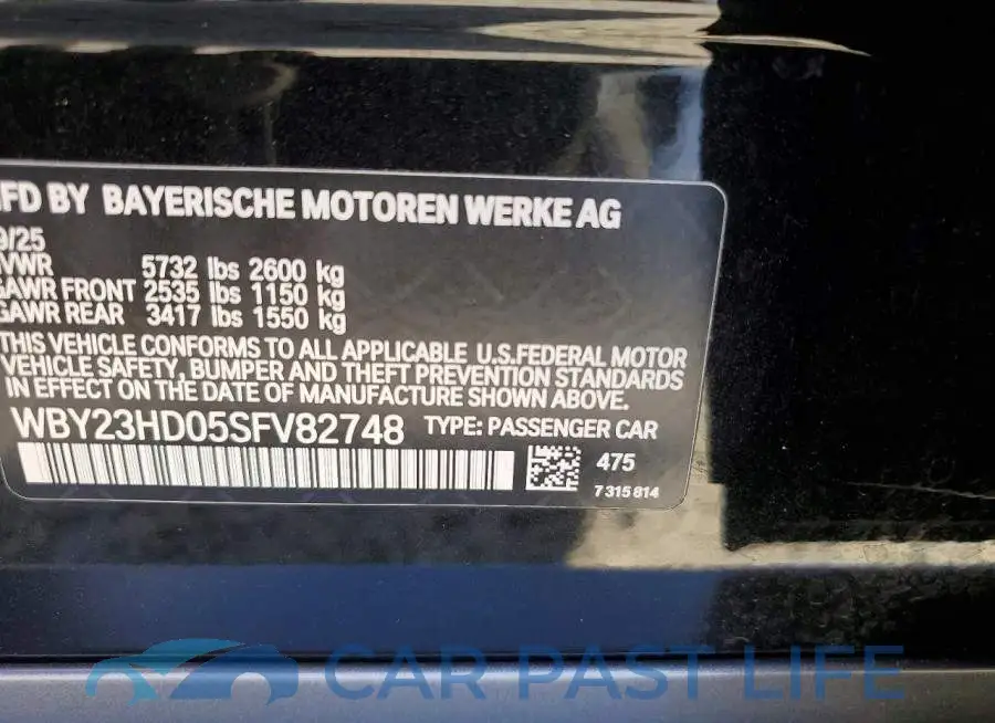 WBY23HD05SFV82748# 12