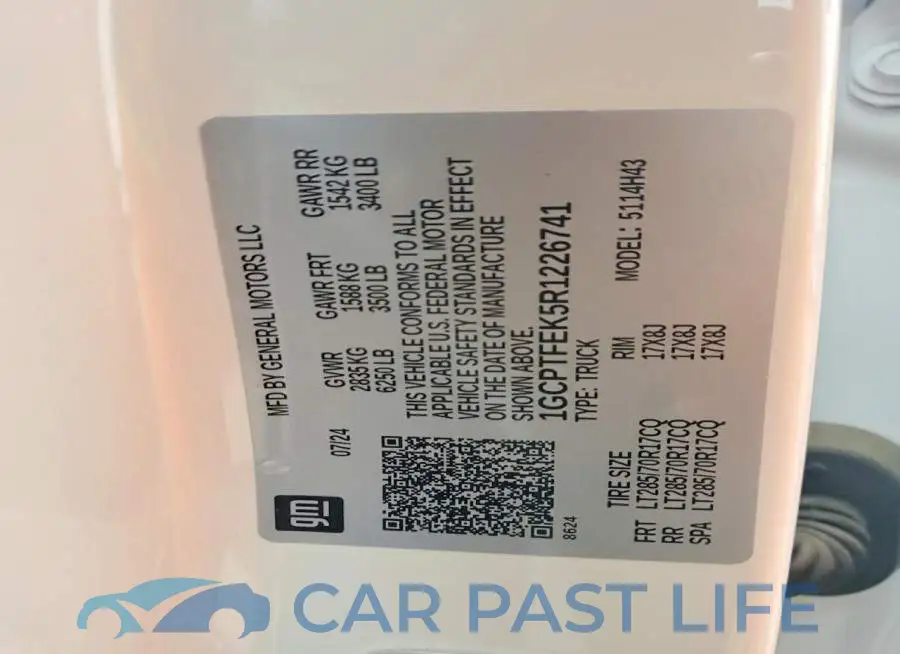 1GCPTFEK5R1226741# 12