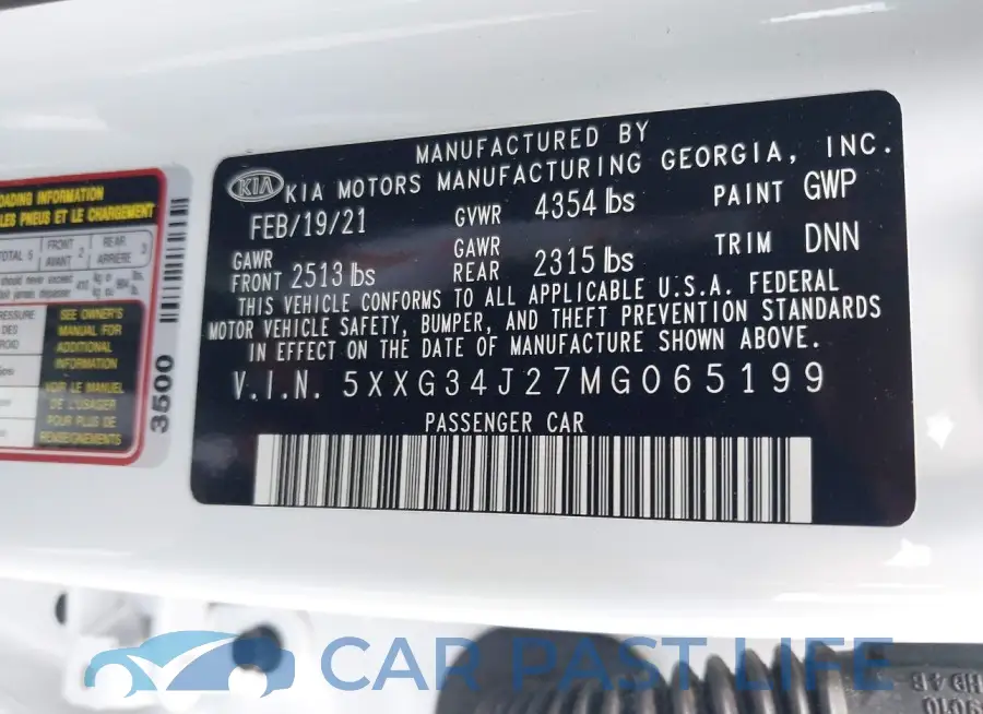 5XXG34J27MG065199# 9