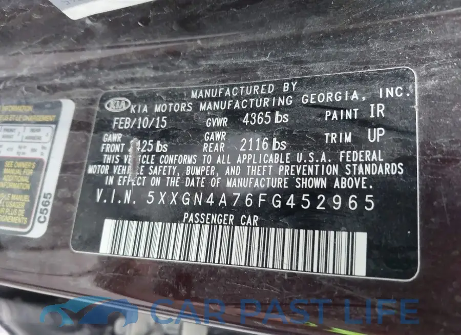 5XXGN4A76FG452965# 9