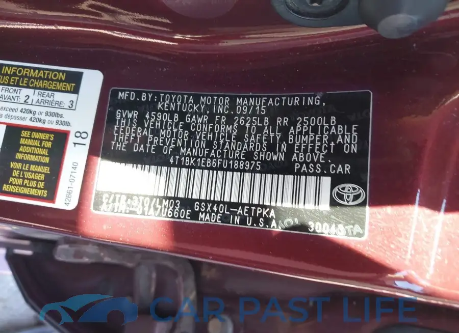 4T1BK1EB6FU188975# 9