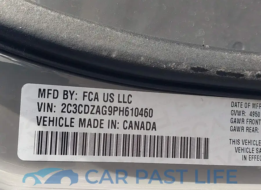 2C3CDZAG9PH610460# 9