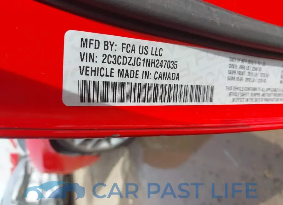 2C3CDZJG1NH247035# 9