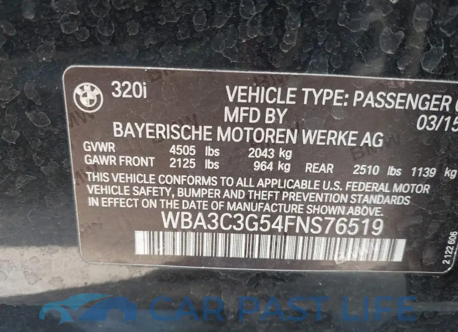 WBA3C3G54FNS76519# 9