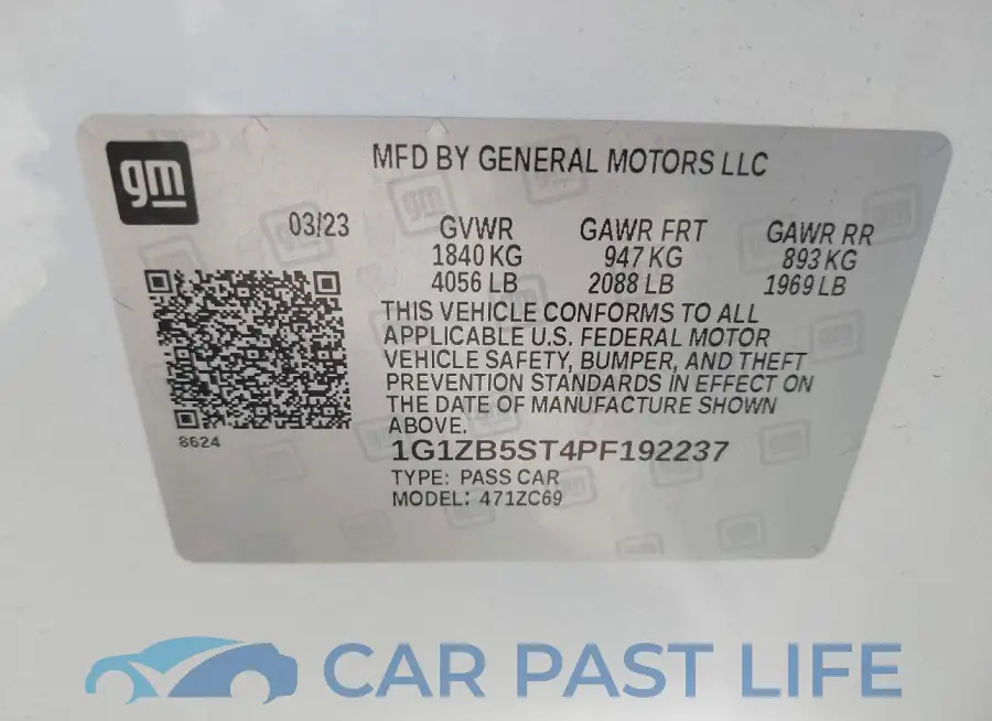 1G1ZB5ST4PF192237# 9