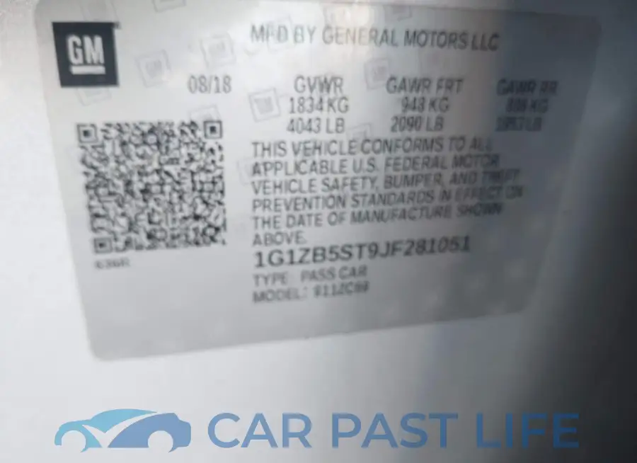 1G1ZB5ST9JF281051# 9