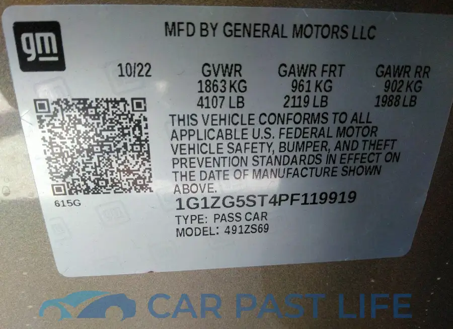 1G1ZG5ST4PF119919# 9