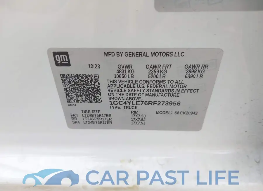 1GC4YLE76RF273956# 8
