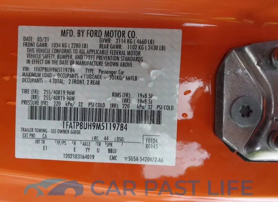 1FATP8UH9M5119784# 9