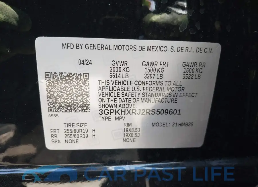 3GPKHXRJ2RS509601# 8