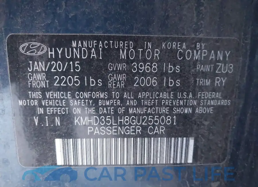 KMHD35LH8GU255081# 9
