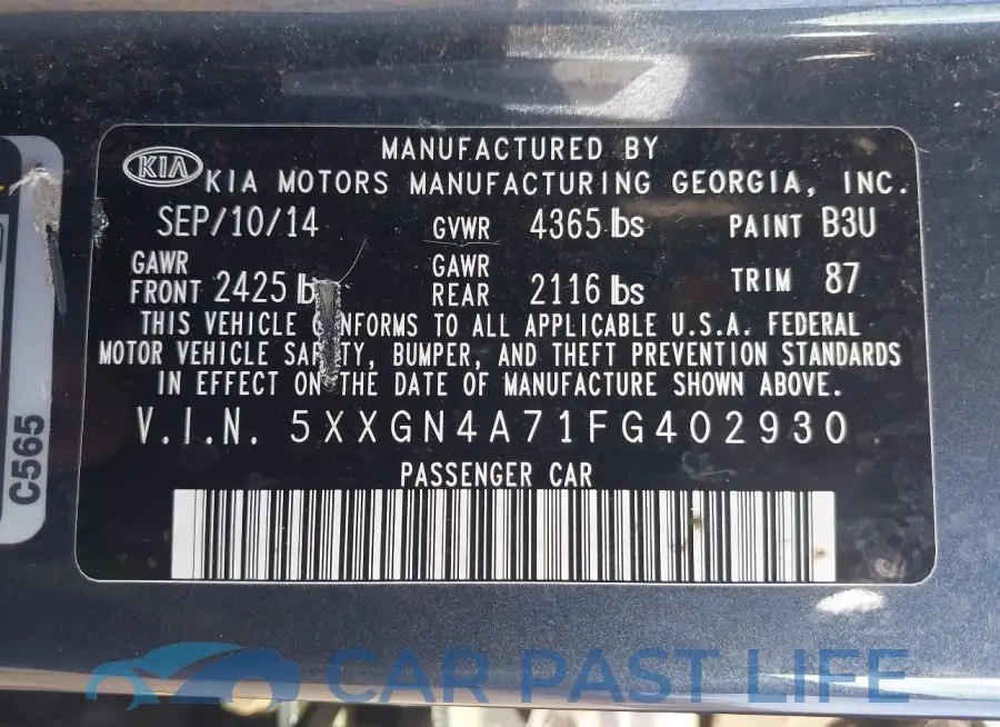 5XXGN4A71FG402930# 9