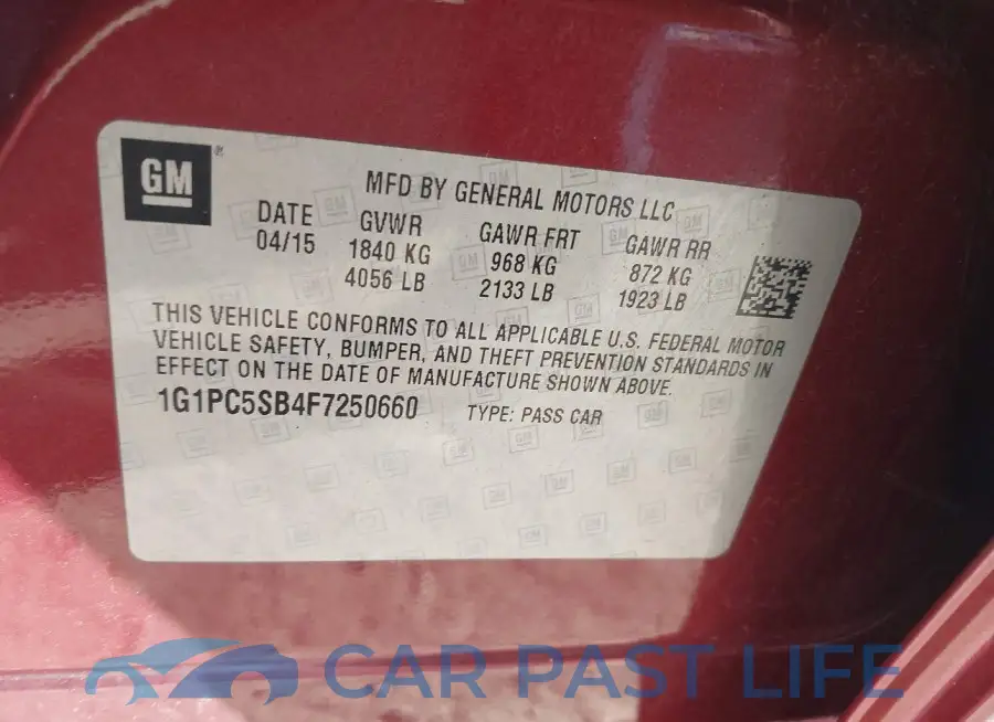 1G1PC5SB4F7250660# 9