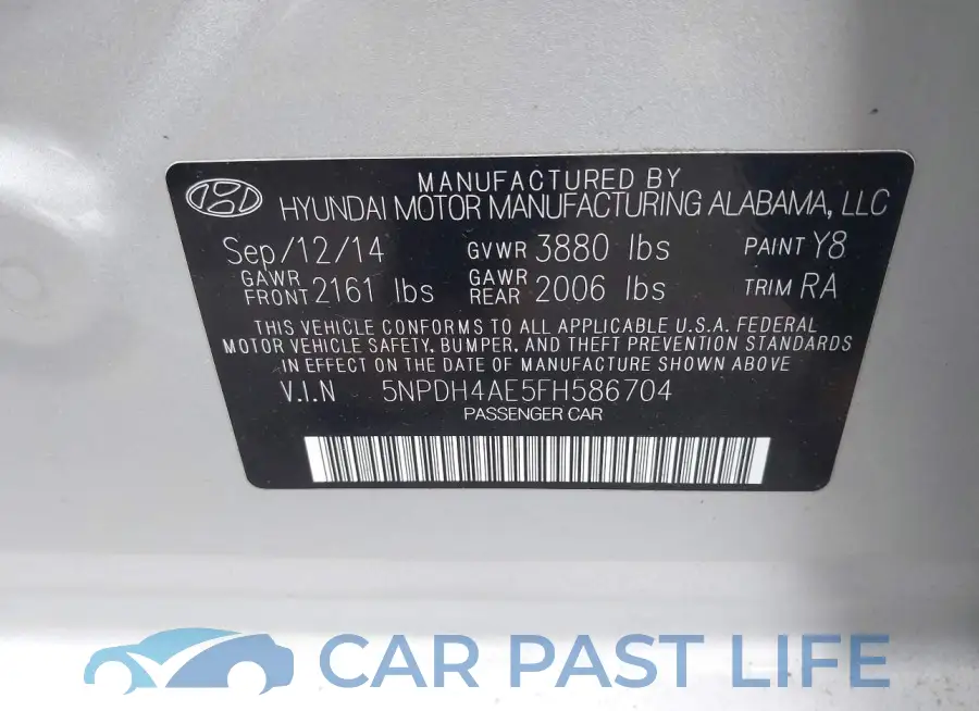5NPDH4AE5FH586704# 9