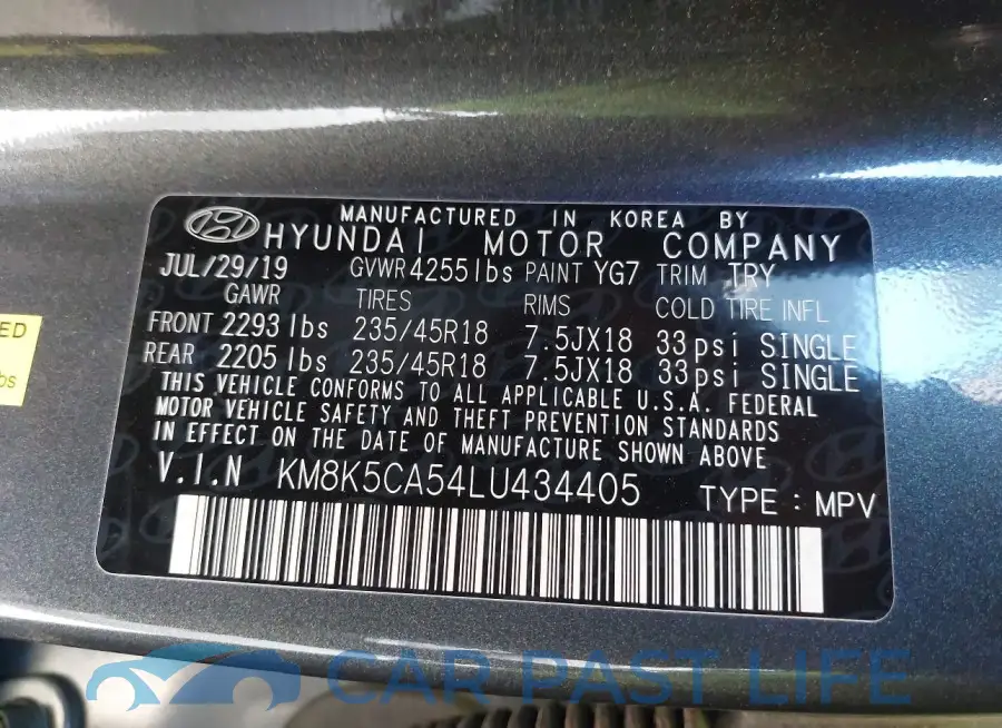 KM8K5CA54LU434405# 9