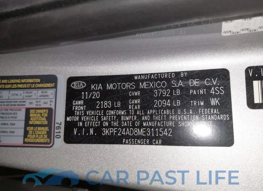 3KPF24AD8ME311542# 9
