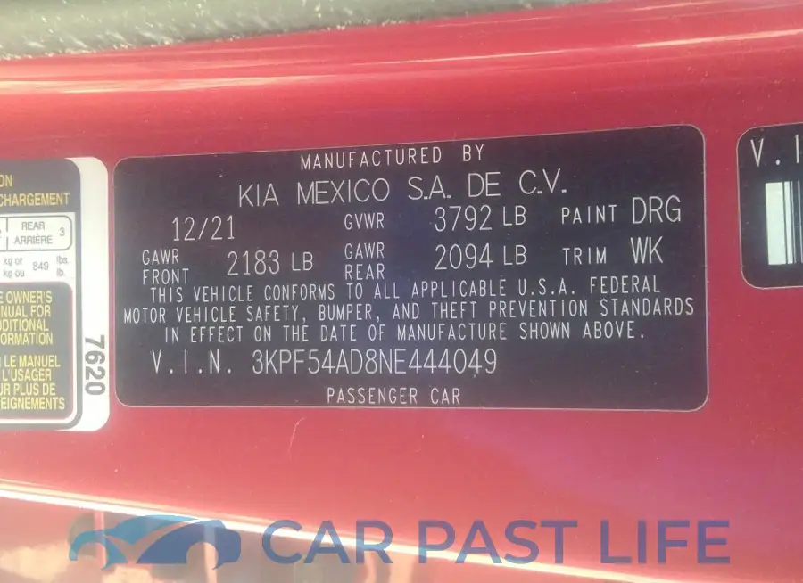 3KPF54AD8NE444049# 9