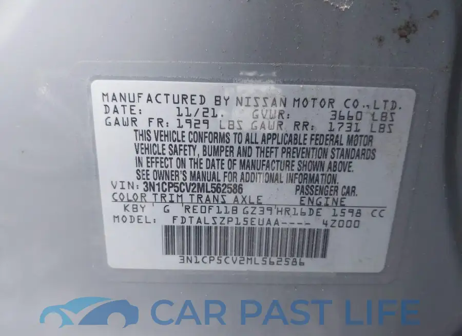 3N1CP5CV2ML562586# 9