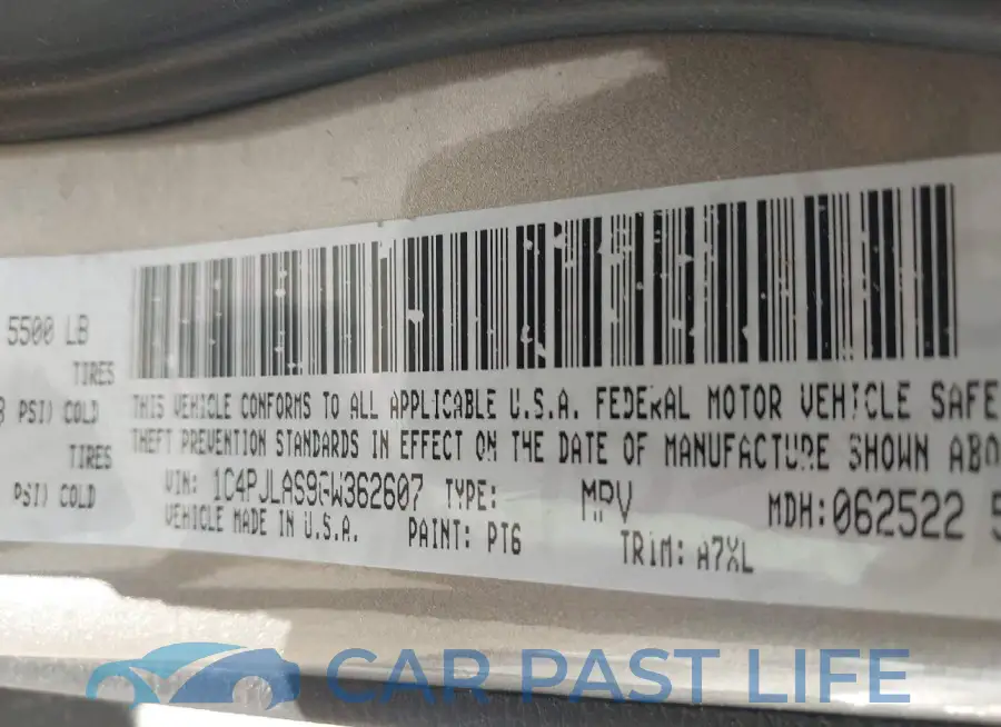 1C4PJLAS9GW362607# 9