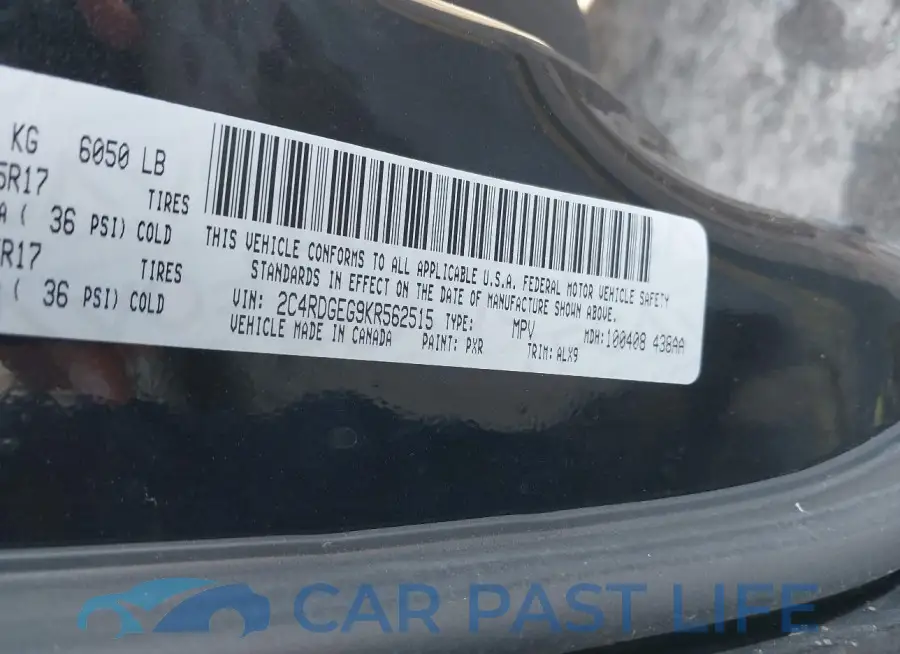 2C4RDGEG9KR562515# 9